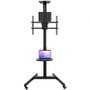 Tooq Soporte de Suelo COMETA FS1184M-B con Ruedas y Rotación 90° para Pantallas 37-70 pulgadas